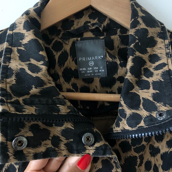 Primark leopard animal print twill utility jacket - Picture 6 of 7